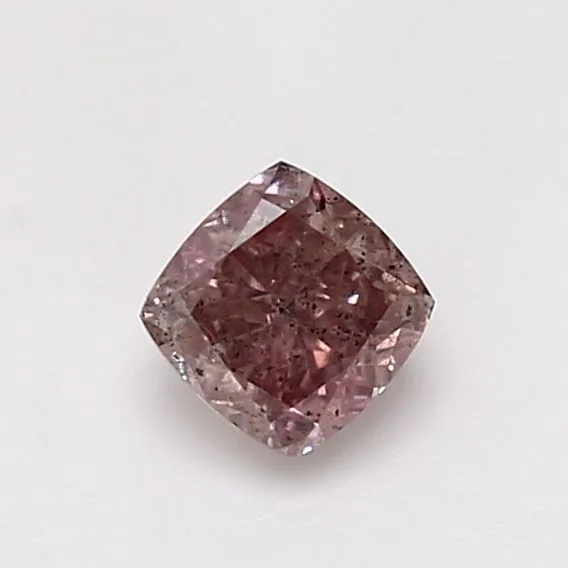 0.71 Carat Cushion Brilliant Fancy Pink I1 Natural Diamond