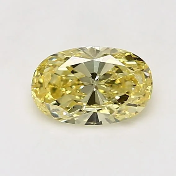 0.85 Carat Fancy Intense Yellow VS2 OVAL Diamond