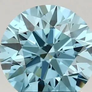 1.43 Carat Fancy Vivid Blue VS2 ROUND Lab Diamond