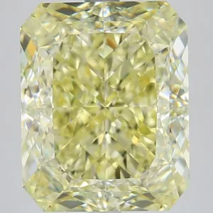 9.02 Carat Radiant Fancy Light Yellow VVS1 Natural Diamond