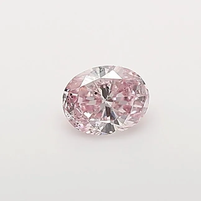 0.19 Carat Oval Fancy Pink I1 Natural Diamond