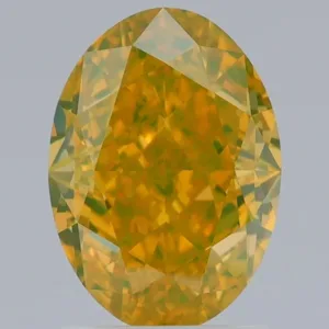 2.07 Carat Oval Fancy Deep Yellow VVS1 Natural Diamond