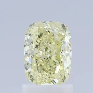 1.53 Carat Cushion Brilliant Fancy Light Yellow VS1 Natural Diamond