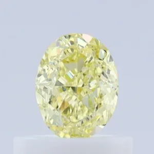 0.54 Carat Oval Fancy Yellow VS1 Natural Diamond