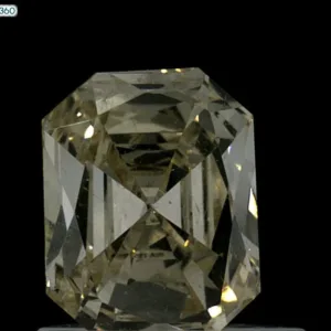 0.54 Carat Radiant Fancy Light Yellow SI1 Natural Diamond