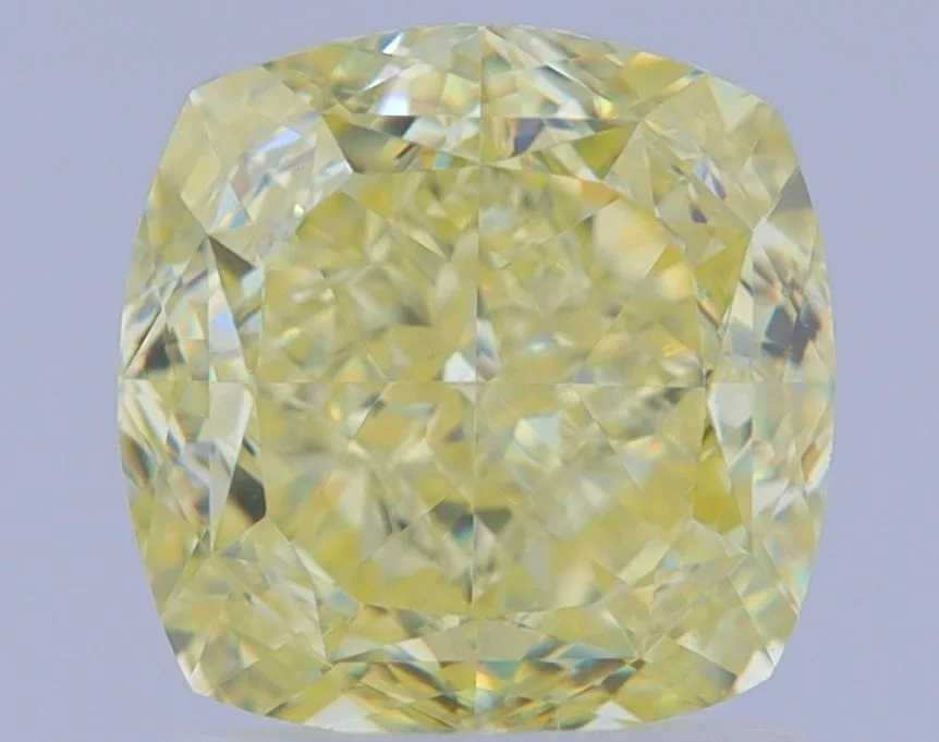 2.01 Carat Cushion Brilliant Fancy Yellow VS2 Natural Diamond 1 2.01 Carat Cushion Brilliant Fancy Yellow VS2 Natural Diamond