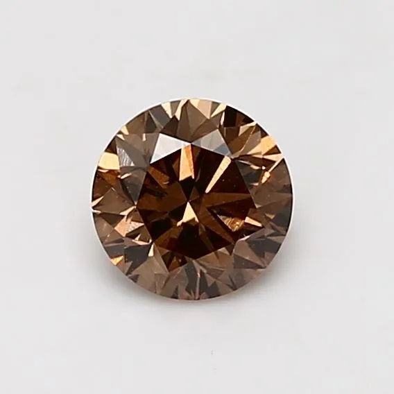 0.71 Carat Round Fancy Dark Brown VS2 Natural Diamond