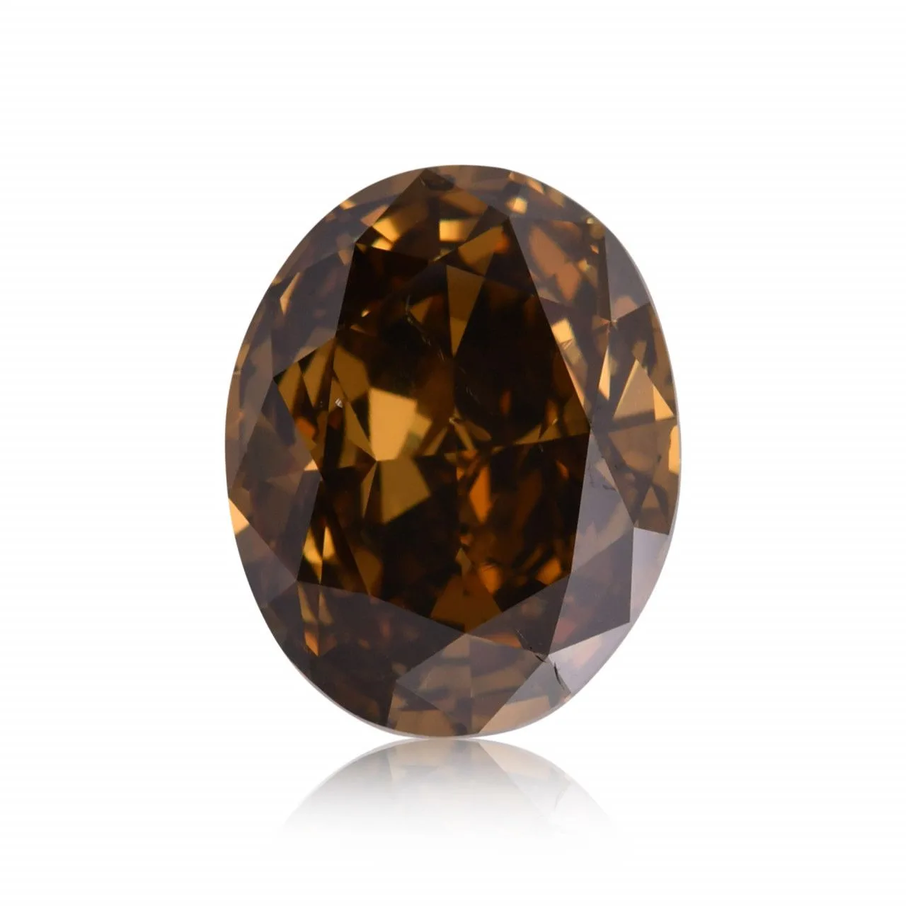 4.67 Carat Oval Fancy Dark Brown I1 Natural Diamond