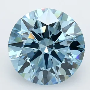 5.01 Carat Round Fancy Vivid Blue VVS2 Lab Diamond