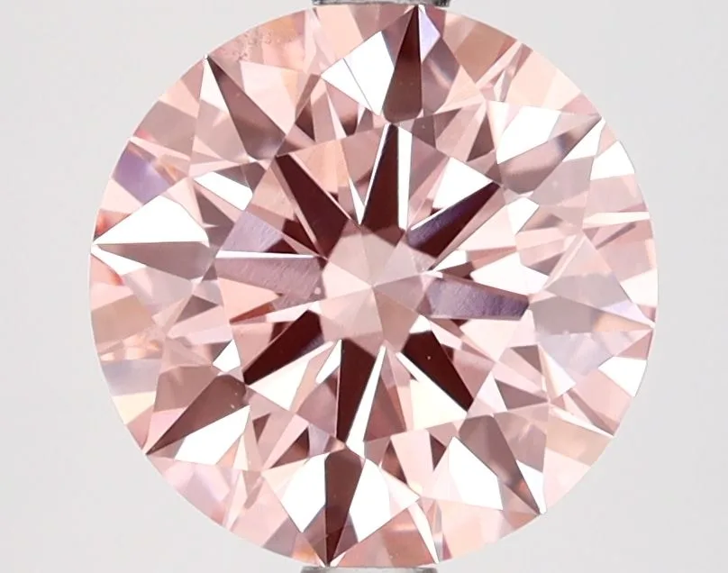 2.5 Carat Round Fancy Intense Pink VS1 Lab Diamond 1 2.5 Carat Round Fancy Intense Pink VS1 Lab Diamond