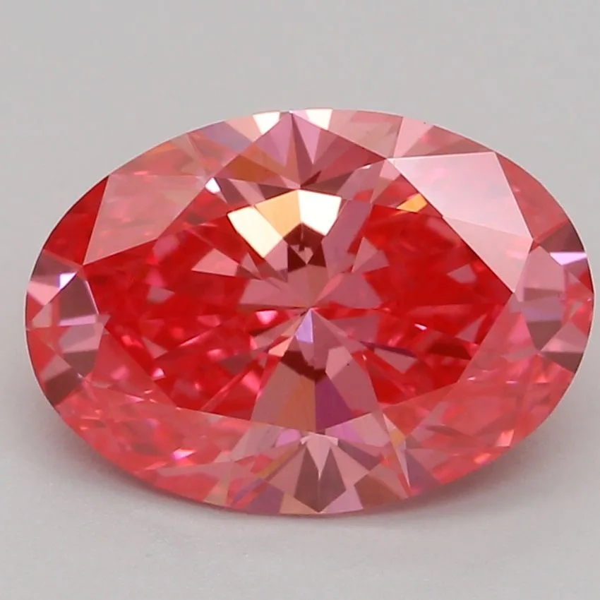 1.5 Carat Fancy Vivid Pink VS1 OVAL Lab Diamond