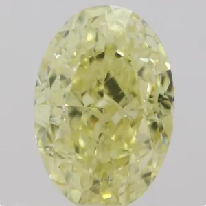 0.5 Carat Oval Fancy Yellow VS2 Natural Diamond