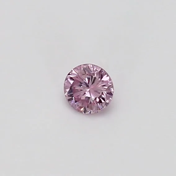 0.11 Carat Round Fancy Intense Purple Pink I1 Natural Diamond