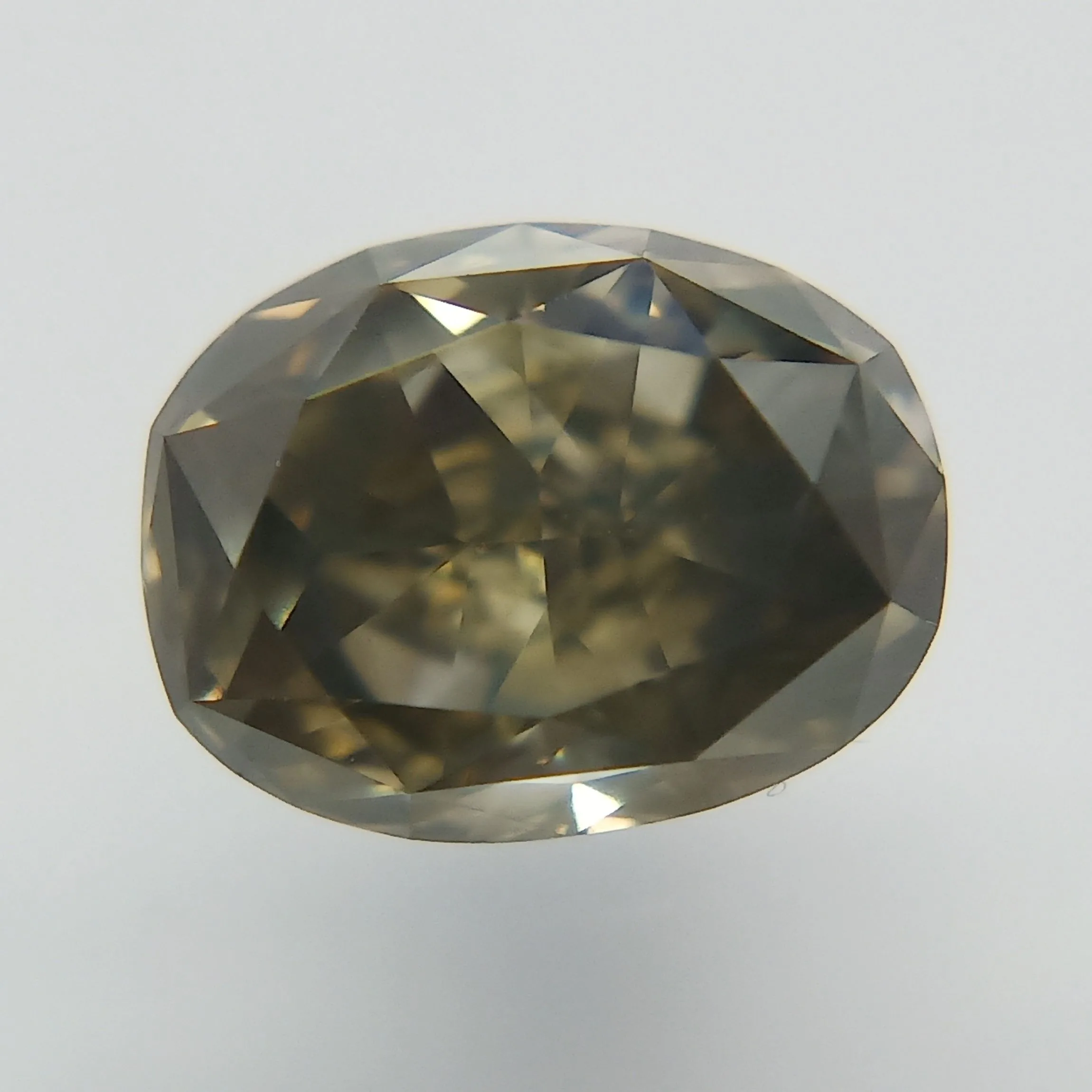 0.92 Carat Oval Fancy Dark Gray SI1 Natural Diamond