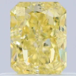 0.62 Carat Radiant Fancy Yellow VS1 Natural Diamond