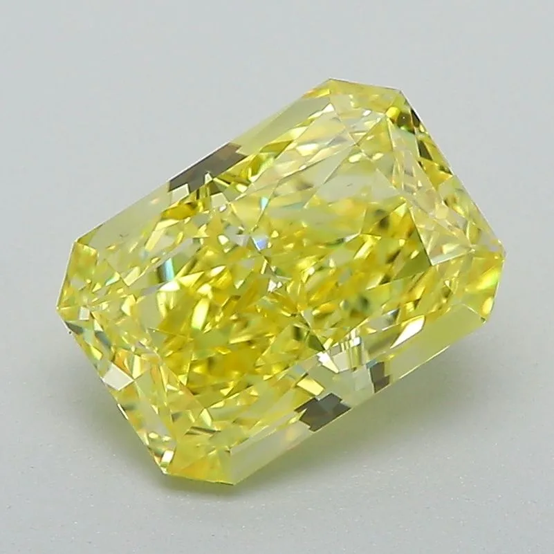1.66 Carat Fancy Vivid Yellow VS1 RADIANT Lab Diamond