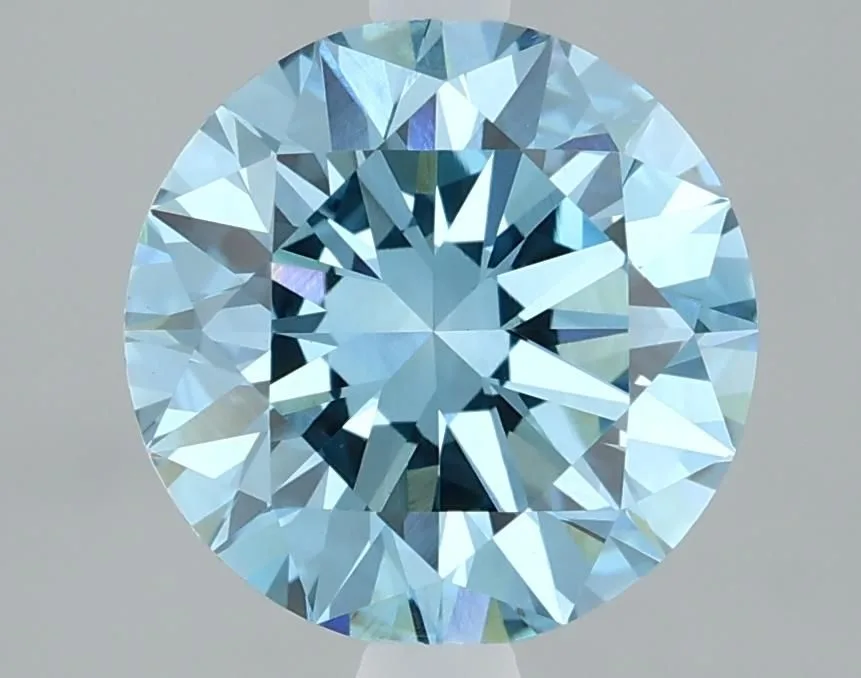 2.09 Carat Round Fancy Vivid Blue VVS2 Lab Diamond 1 2.09 Carat Fancy Vivid Blue VVS2 ROUND Lab Diamond