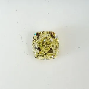 1.07 Carat Cushion Modified Fancy Intense Yellow I1 Natural Diamond