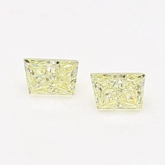 0.13 Carat Tapered Baguette Fancy Yellow VS1 Natural Diamond