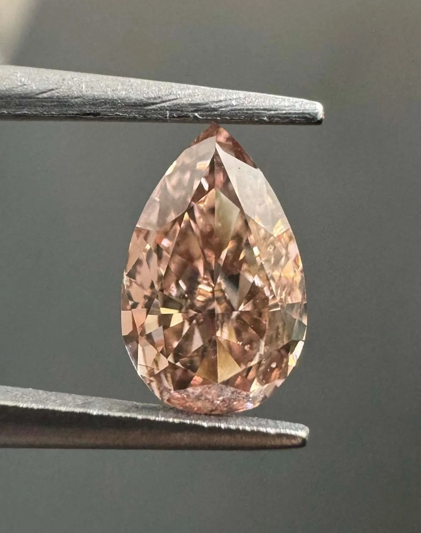 0.37 Carat Pear Fancy Brown Pink SI2 Natural Diamond 1 0.37 Carat Pear Fancy Brown Pink SI2 Natural Diamond