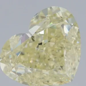3.02 Carat Heart Fancy Light Yellow VS1 Natural Diamond