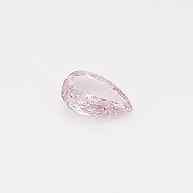0.07 Carat Pear Fancy Purple Pink Natural Diamond