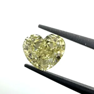 0.91 Carat Heart Fancy Yellow VS2 Natural Diamond