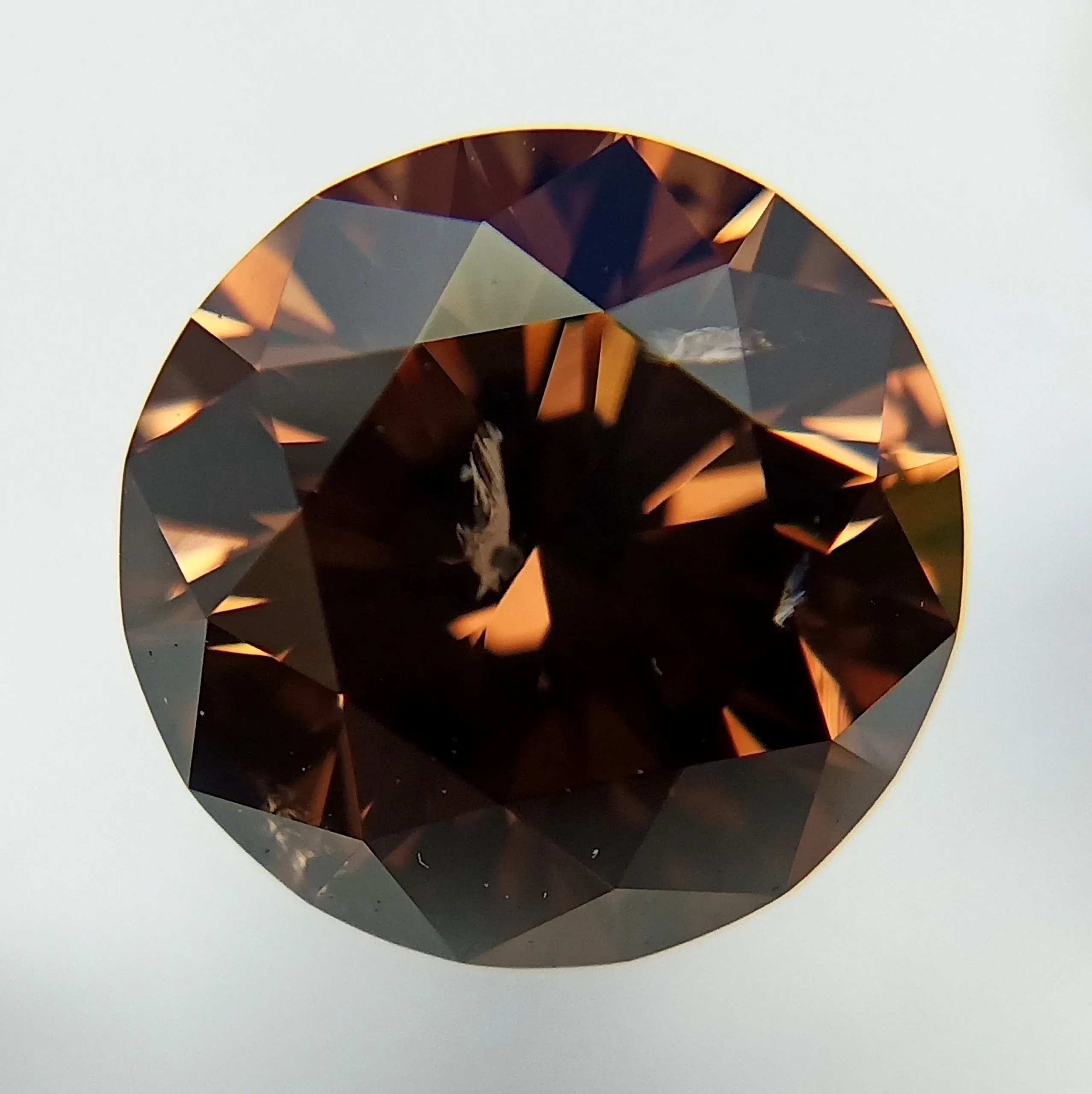 2.25 Carat Round Fancy Dark Brown Natural Diamond