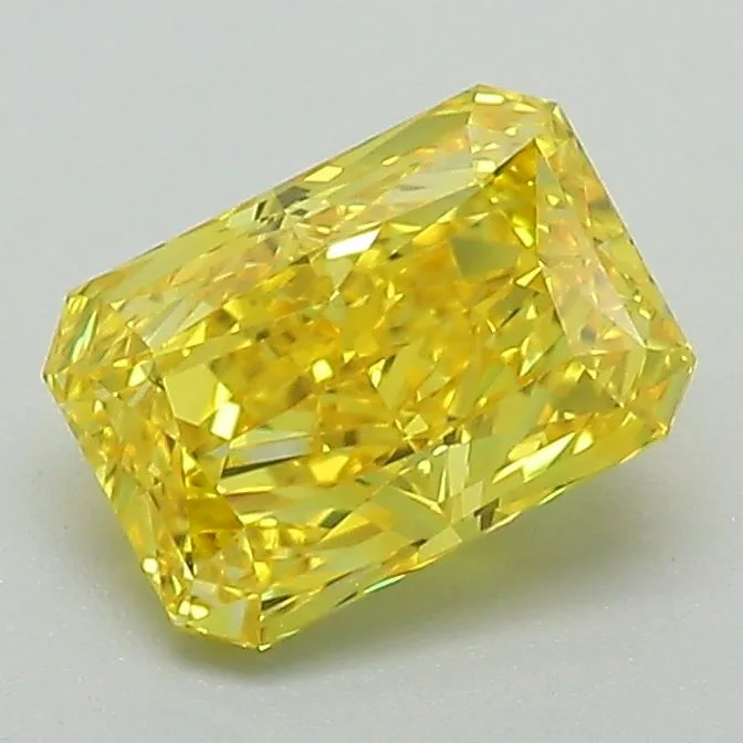 1.26 Carat Fancy Vivid Yellow VVS1 RADIANT Lab Diamond