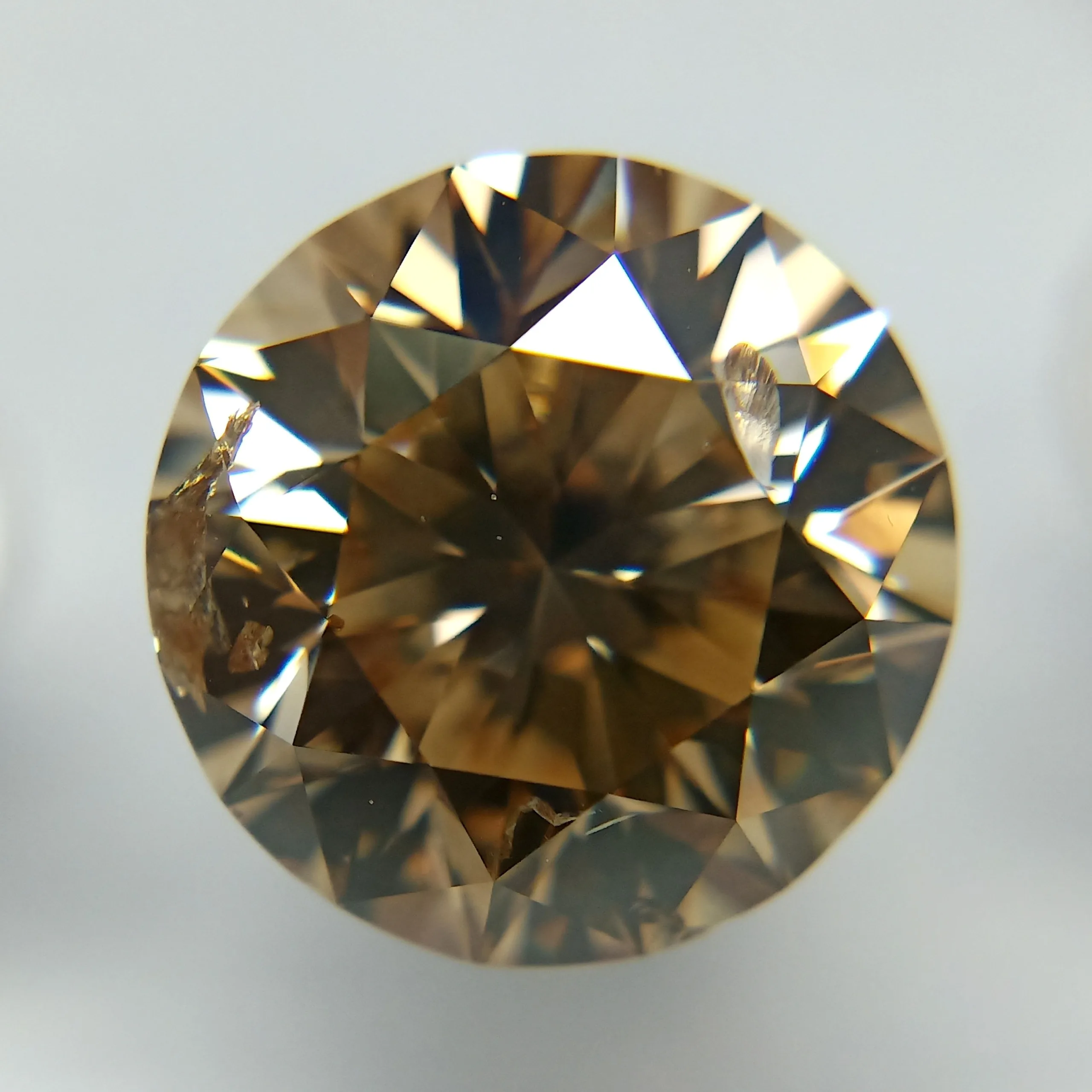 5.02 Carat Round Fancy Brown Natural Diamond