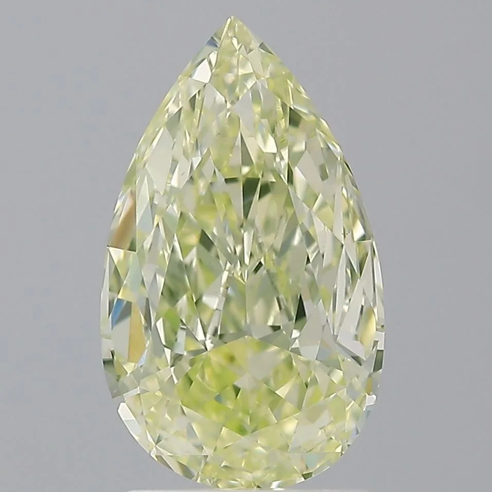 2.06 Carat Pear Fancy Light Yellow VS1 Natural Diamond