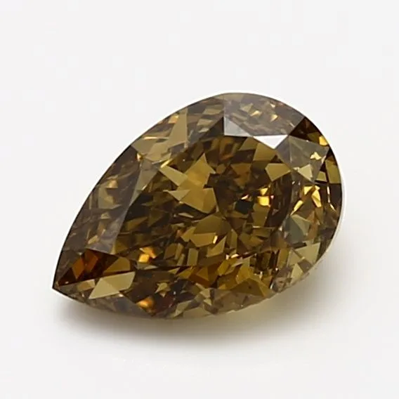 1.52 Carat Pear Fancy Deep Yellow SI2 Natural Diamond