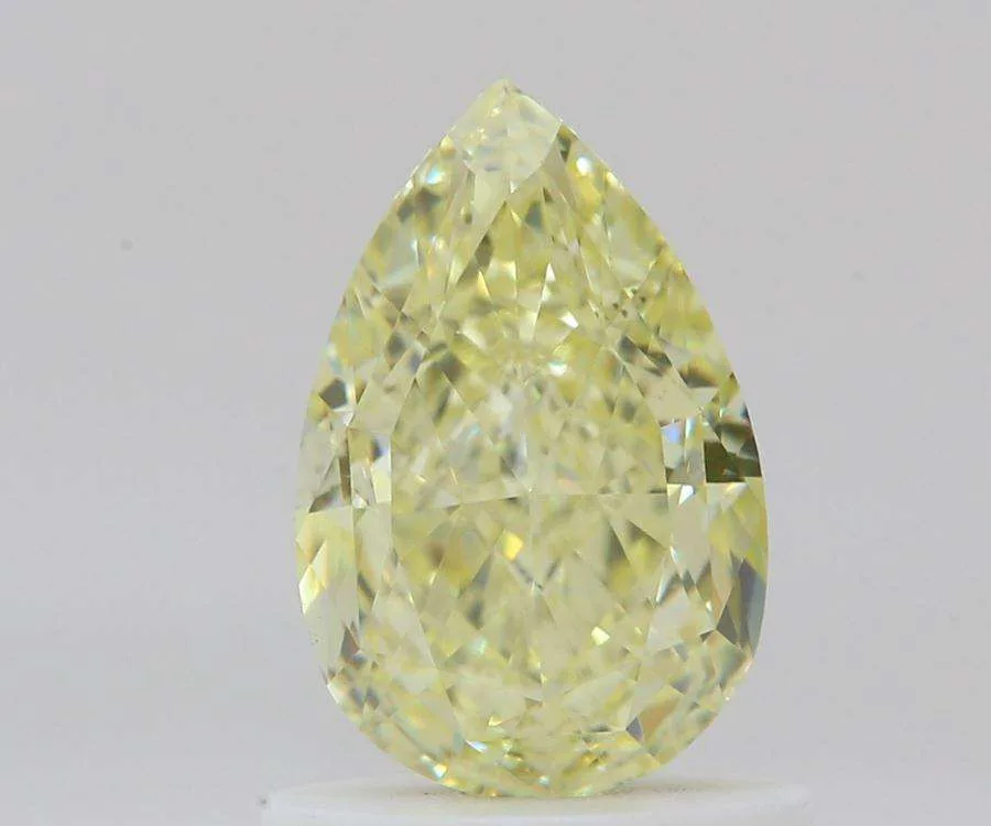 1.1 Carat Pear Fancy Light Yellow VS2 Natural Diamond 1 1.1 Carat Pear Fancy Light Yellow VS2 Natural Diamond