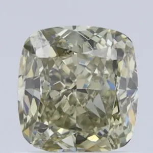 1.03 Carat Cushion Brilliant Fancy Dark Green Gray VVS2 Natural Diamond
