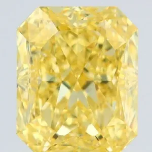 1.3 Carat Radiant Fancy Yellow VVS2 Natural Diamond