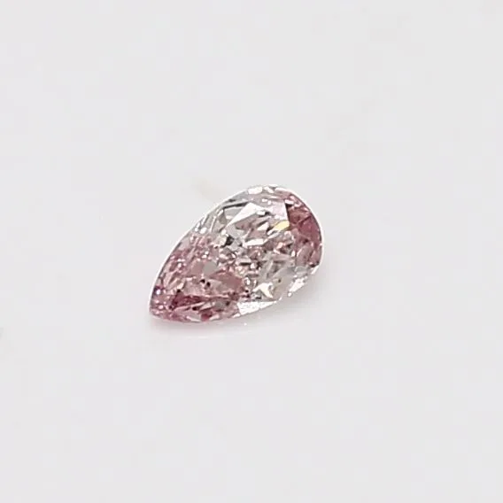 0.11 Carat Pear Fancy Pink Natural Diamond