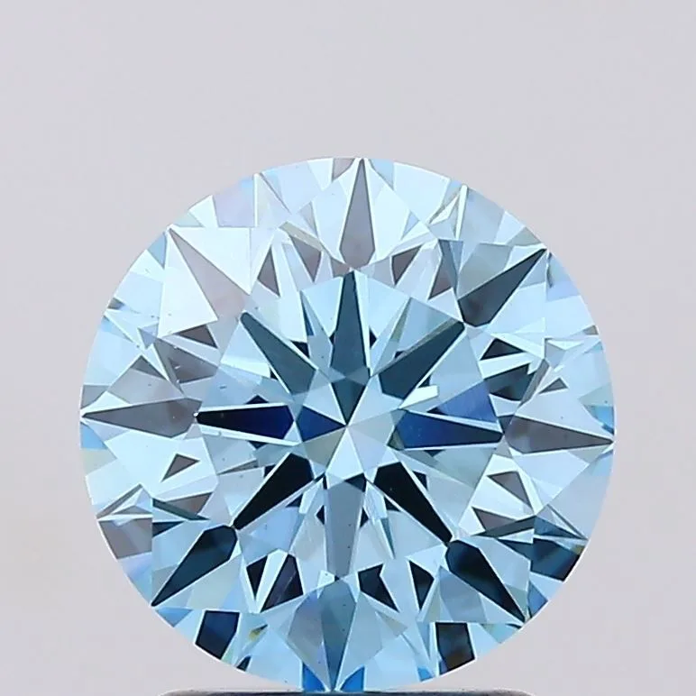 2.02 Carat Round Fancy Vivid Blue VS1 Lab Diamond