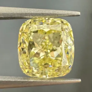 1.64 Carat Cushion Brilliant Fancy Yellow VS1 Natural Diamond