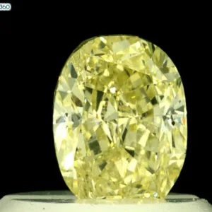 0.49 Carat Oval Fancy Light Yellow I1 Natural Diamond