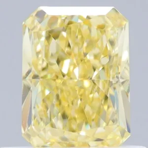 0.6 Carat Radiant Fancy Yellow VS2 Natural Diamond