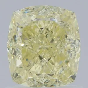 1.29 Carat Cushion Brilliant Fancy Light Yellow VS1 Natural Diamond