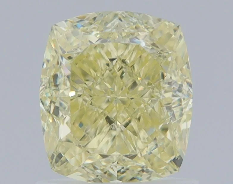 1.29 Carat Cushion Brilliant Fancy Light Yellow VS1 Natural Diamond 1 1.29 Carat Cushion Brilliant Fancy Light Yellow VS1 Natural Diamond