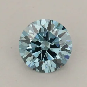 0.76 Carat Round Fancy Vivid Blue VS1 Lab Diamond