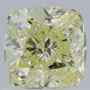 1.01 Carat Cushion Modified Fancy Light Yellow VS1 Natural Diamond