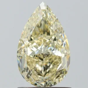 1.26 Carat Pear Fancy Light Yellow VVS1 Natural Diamond