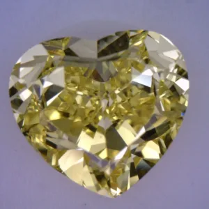 1.67 Carat Heart Fancy Vivid Yellow VS1 Natural Diamond
