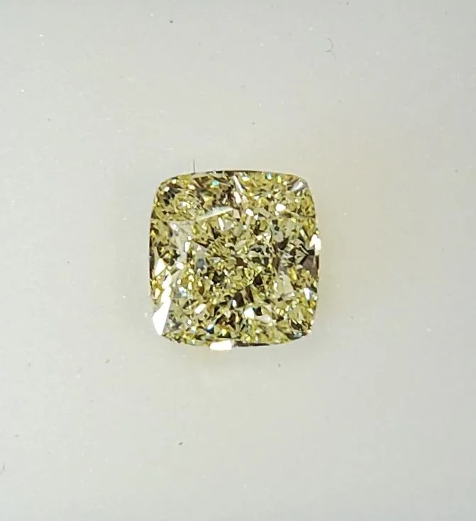 1.39 Carat Cushion Modified Fancy Light Yellow VS1 Natural Diamond 1 1.39 Carat Cushion Modified Fancy Light Yellow VS1 Natural Diamond