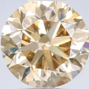 0.51 Carat Round Fancy Brown Yellow SI2 Natural Diamond
