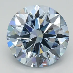3.03 Carat Round Fancy Intense Blue VS2 Lab Diamond