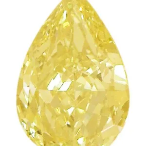 1.28 Carat Pear Light Yellow Natural Diamond